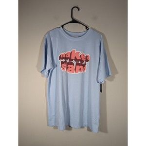 Bp Light Blue Graphic Oversize‎ Tee Women Size M
